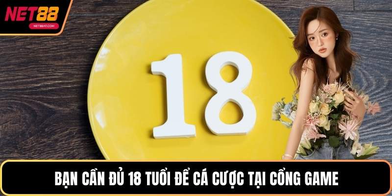 Bạn cần đủ 18 tuổi để cá cược tại cổng game