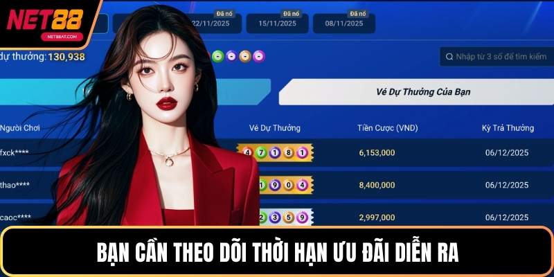Bạn cần theo dõi thời hạn ưu đãi diễn ra
