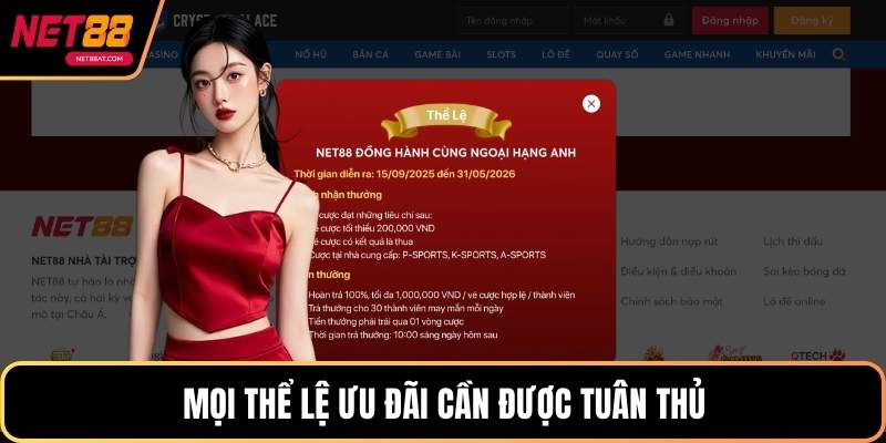 Mọi thể lệ ưu đãi cần được tuân thủ